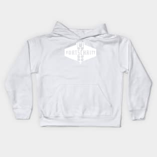 Progress logo (white) Kids Hoodie